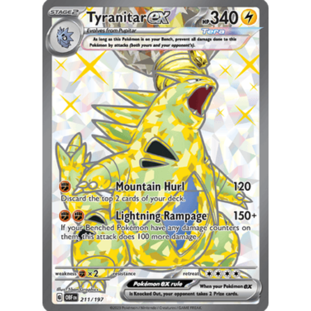 Tyranitar ex 211/197 - Holofoil SV03 Obsidian Flames - Ultra Rare