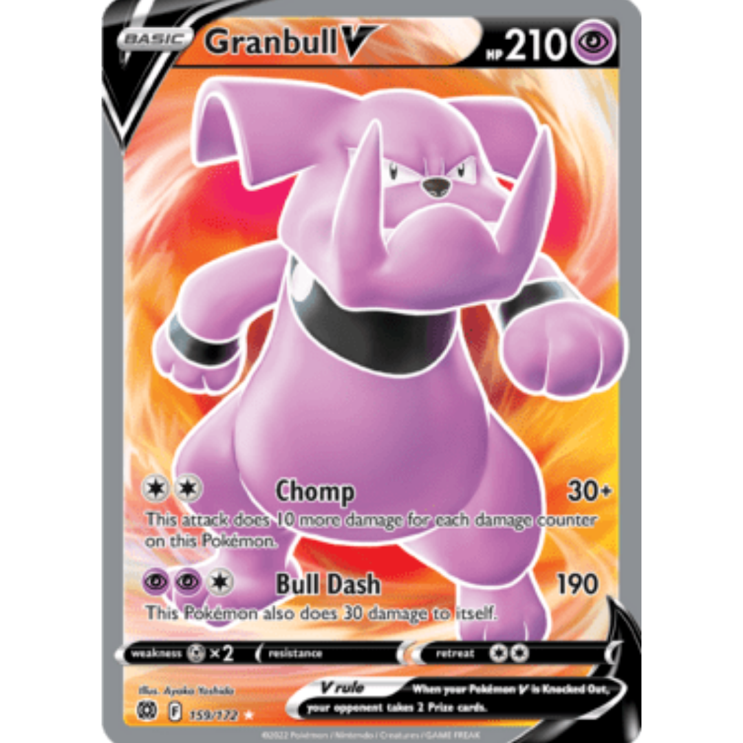 Granbull V (Full Art) 159 - Holofoil SWSH09 Brilliant Stars - Ultra Rare