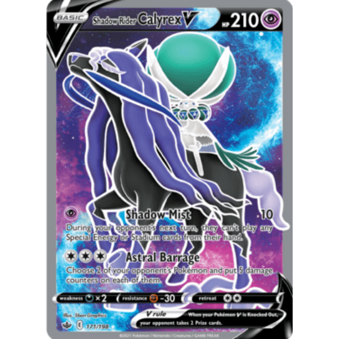 Shadow Rider Calyrex V (Full Art) 171 - Holofoil SWSH06 Chilling Reign - Ultra Rare