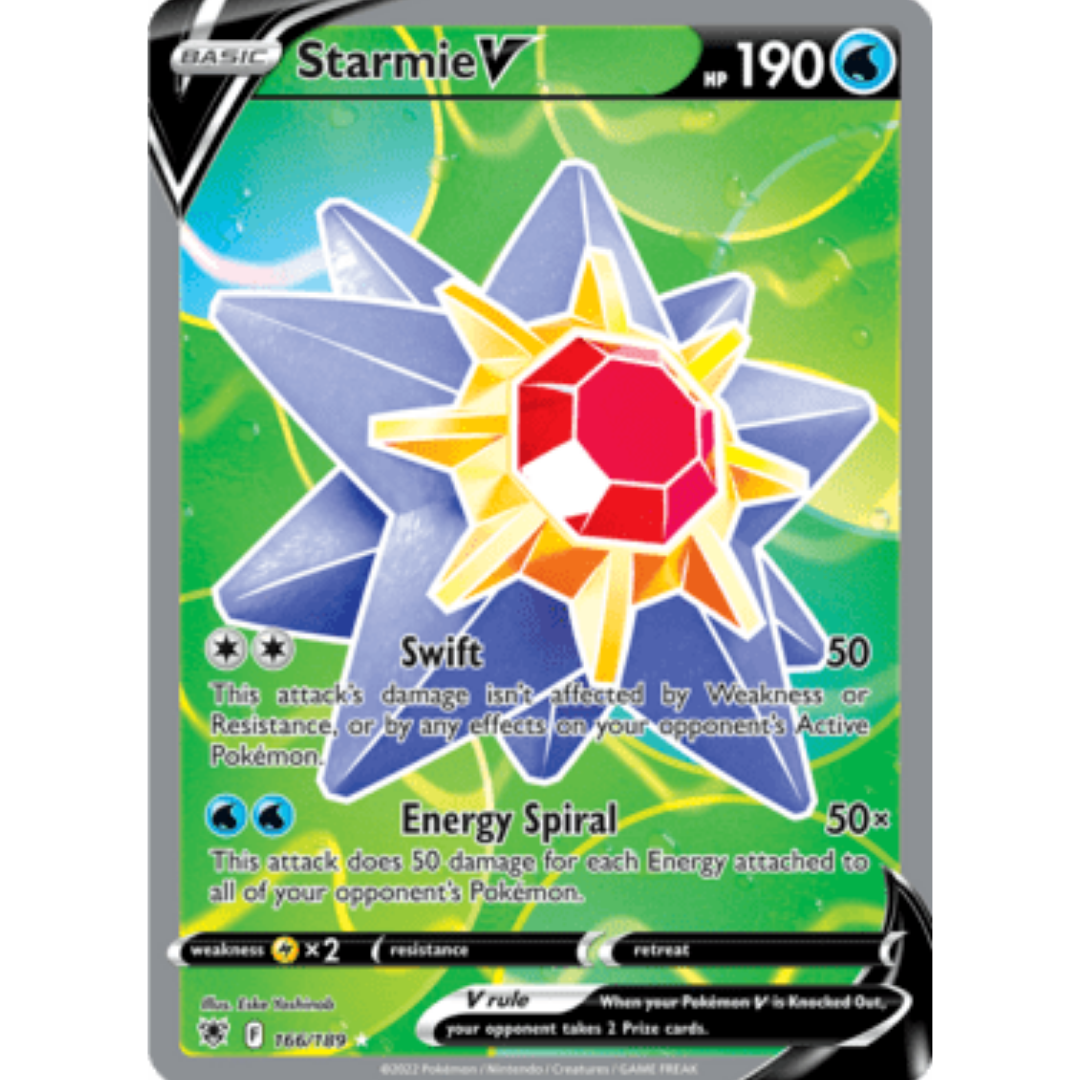 Starmie V (Full Art) 166 - Holofoil SWSH10 Astral Radiance - Ultra Rare