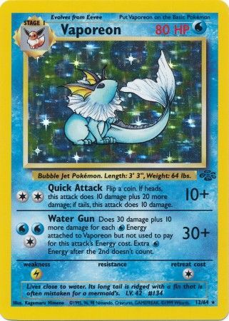 Vaporeon (12) 012/64 Jungle - Holo Rare
