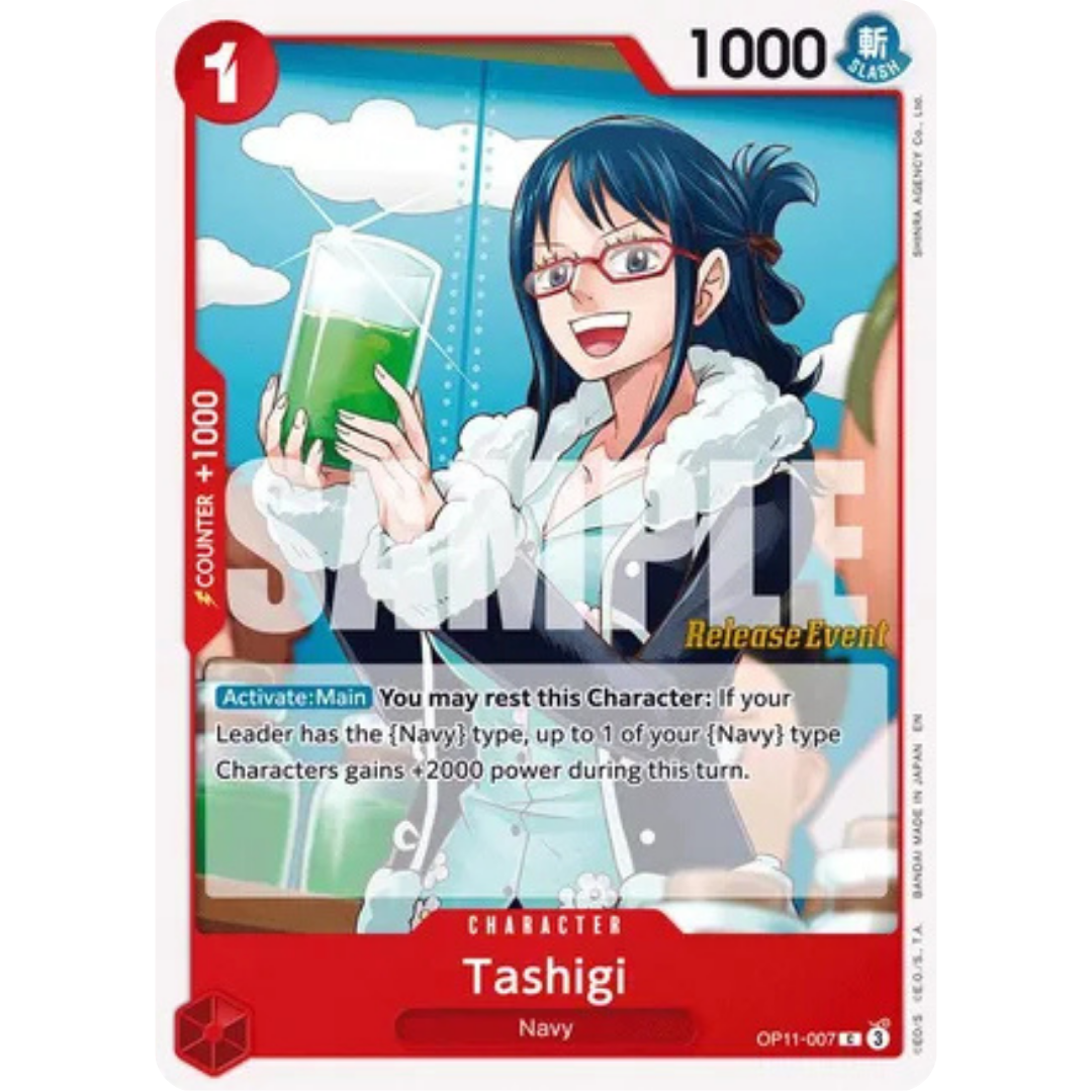 Tashigi (OP11-007) - A Fist of Divine Speed Release Event Cards