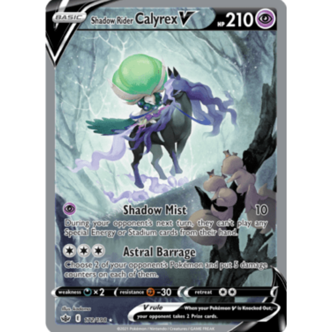 Shadow Rider Calyrex V (Alternate Full Art) 172 - Holofoil SWSH06 Chilling Reign - Ultra Rare
