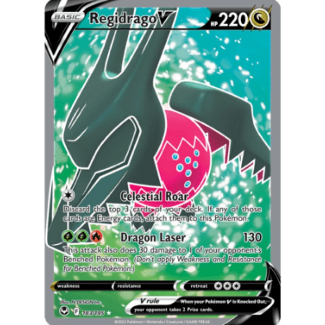 Regidrago V (Full Art) 183 - Holofoil SWSH12 Silver Tempest - Ultra Rare