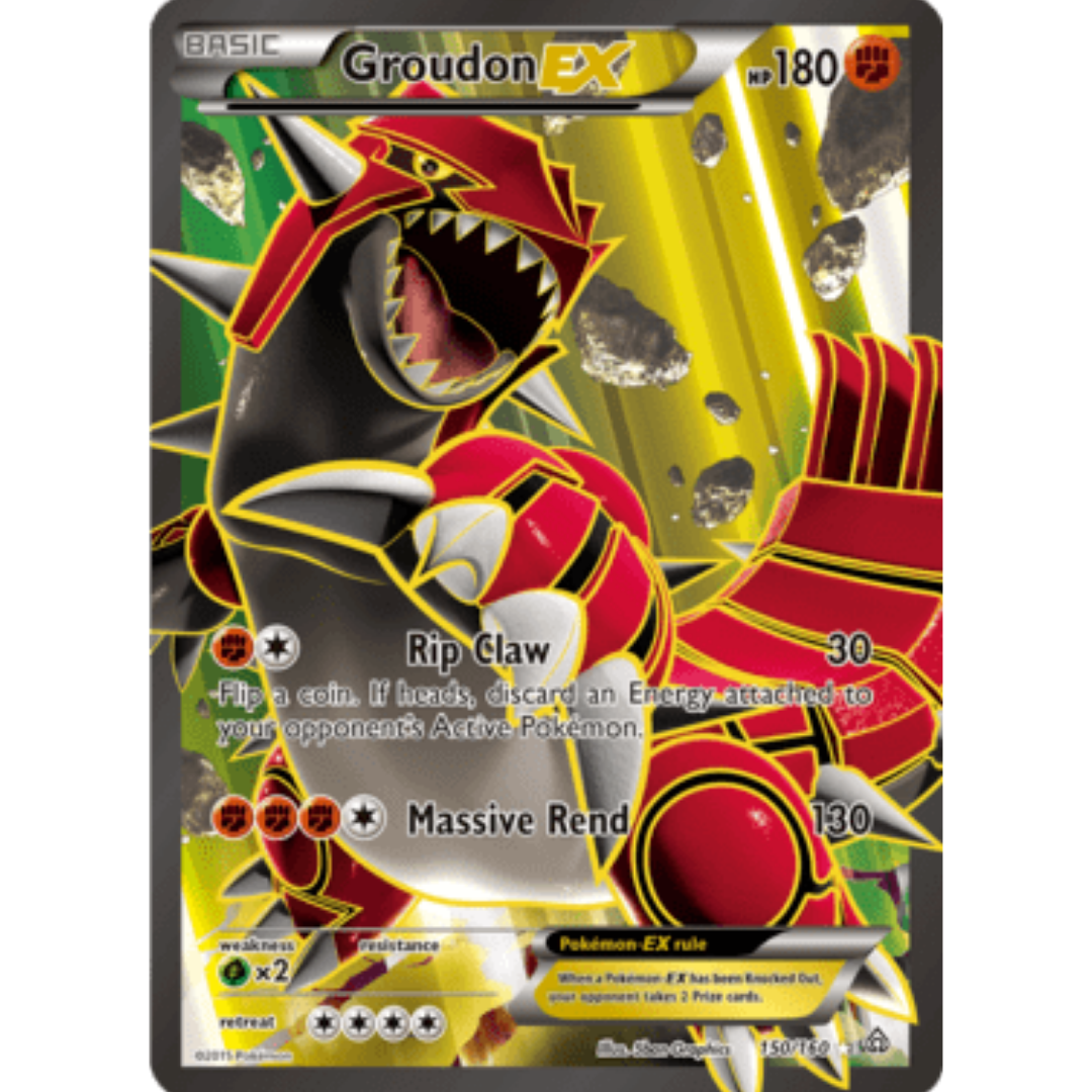 Groudon EX (150 Full Art) 150/160 - Holofoil XY Primal Clash - Ultra Rare