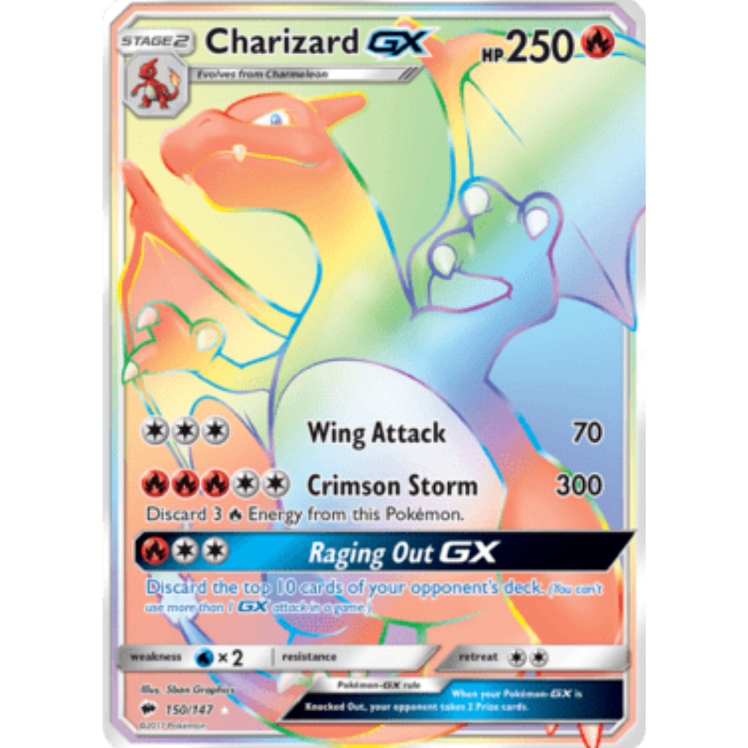 Charizard GX (Secret) - Holofoil SM Burning Shadows - Secret Rare