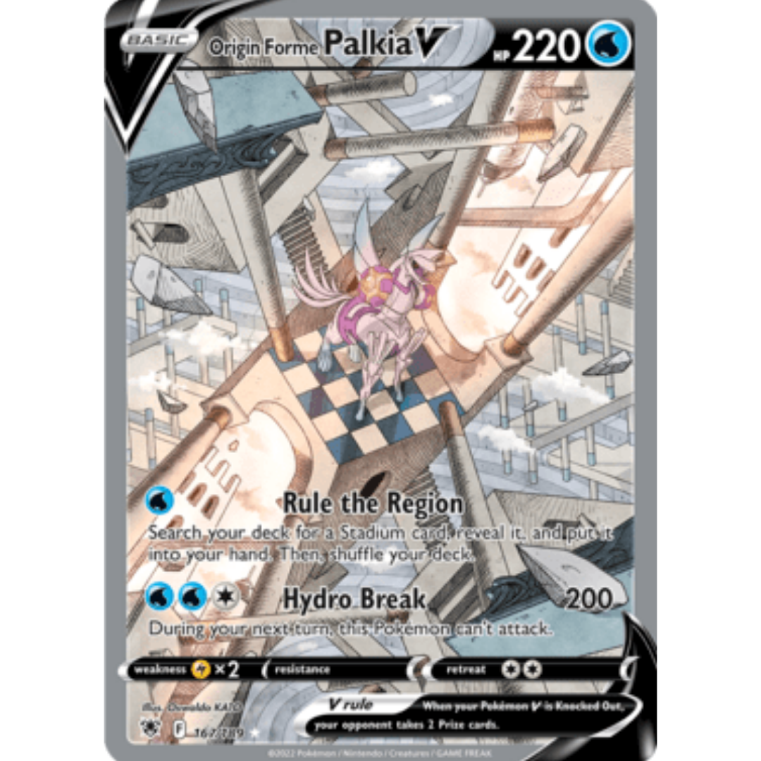 Origin Forme Palkia V (Alternate Full Art) 167 - Holofoil SWSH10 Astral Radiance - Ultra Rare