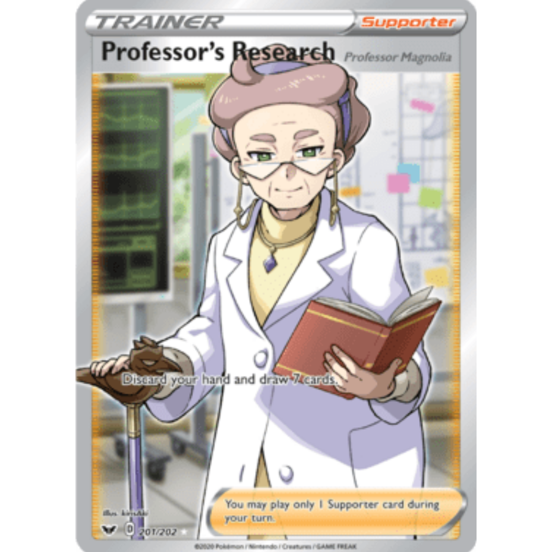 Professor's Research (Full Art) 201 - Holofoil SWSH01 Sword & Shield Base Set - Ultra Rare