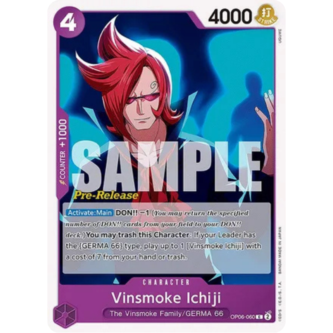 Vinsmoke Ichiji (060) (OP06-060) - Wings of the Captain Pre-Release Cards