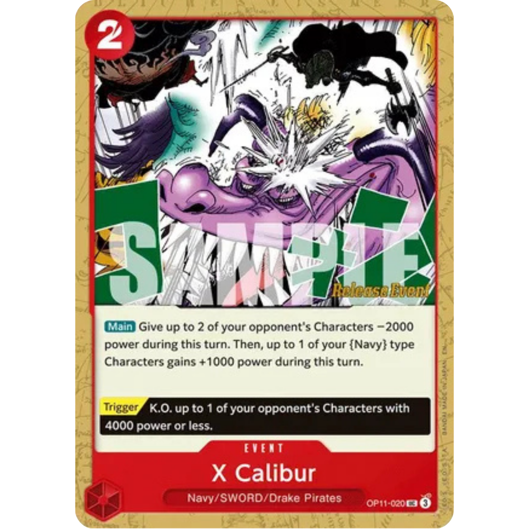 X Calibur (OP11-020) - A Fist of Divine Speed Release Event Cards