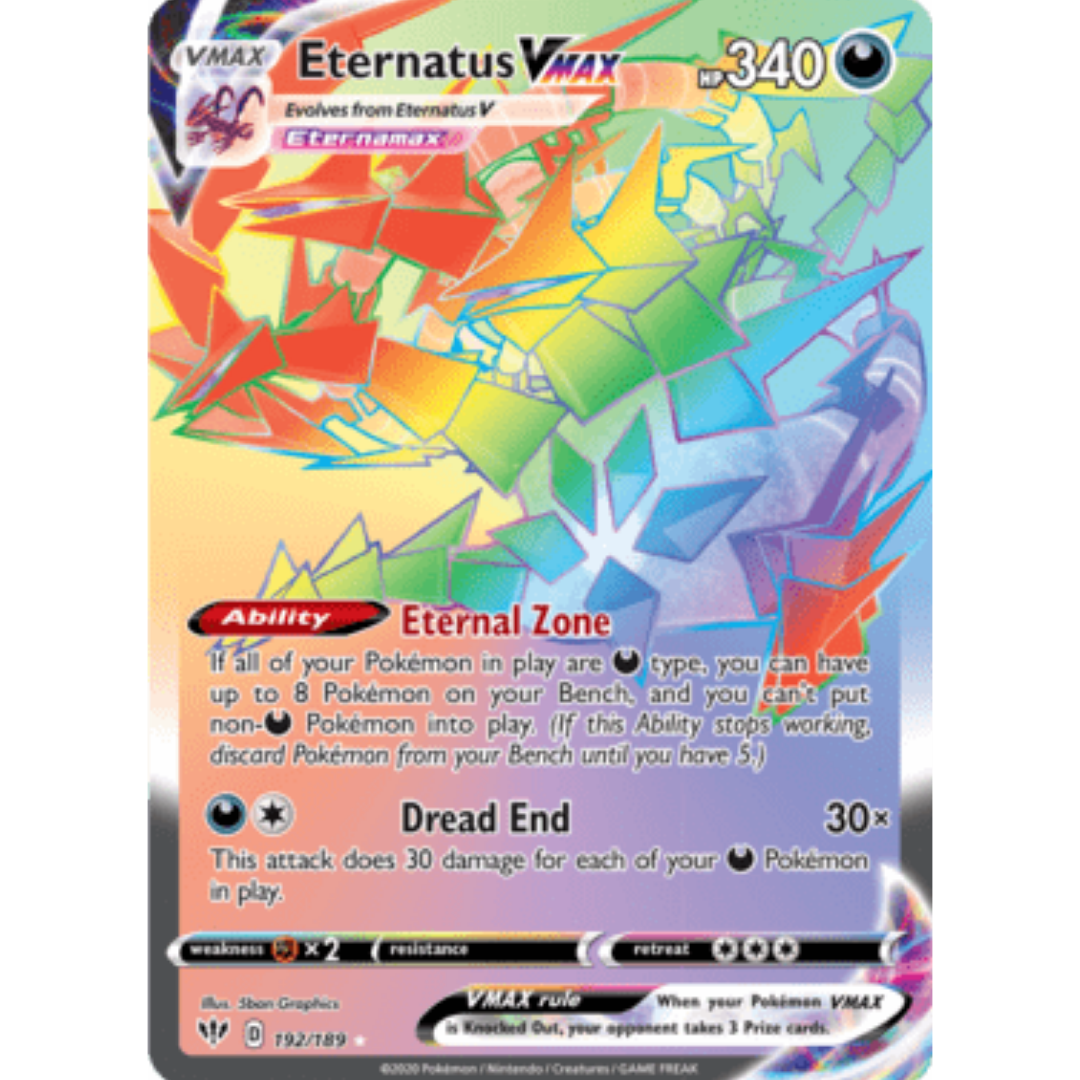 Eternatus VMAX (Secret) 192 - Holofoil SWSH03 Darkness Ablaze - Secret Rare