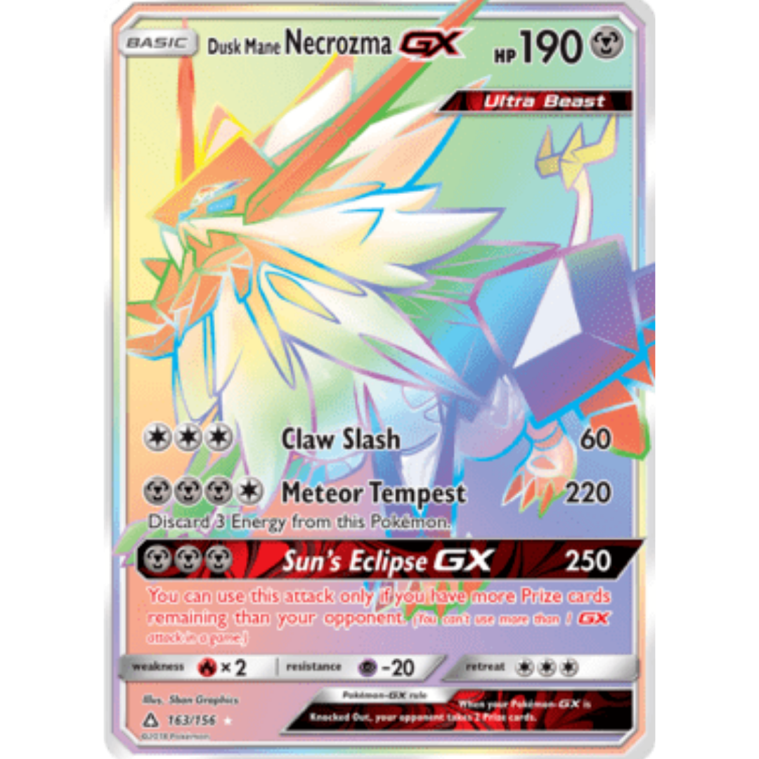 Dusk Mane Necrozma GX (Secret Rare) - Holofoil SM Ultra Prism - Secret Rare