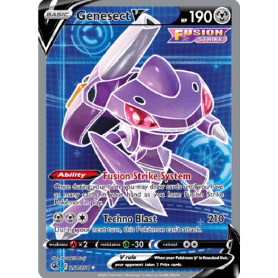 Genesect V (Full Art) 254 - Holofoil SWSH08 Fusion Strike - Ultra Rare