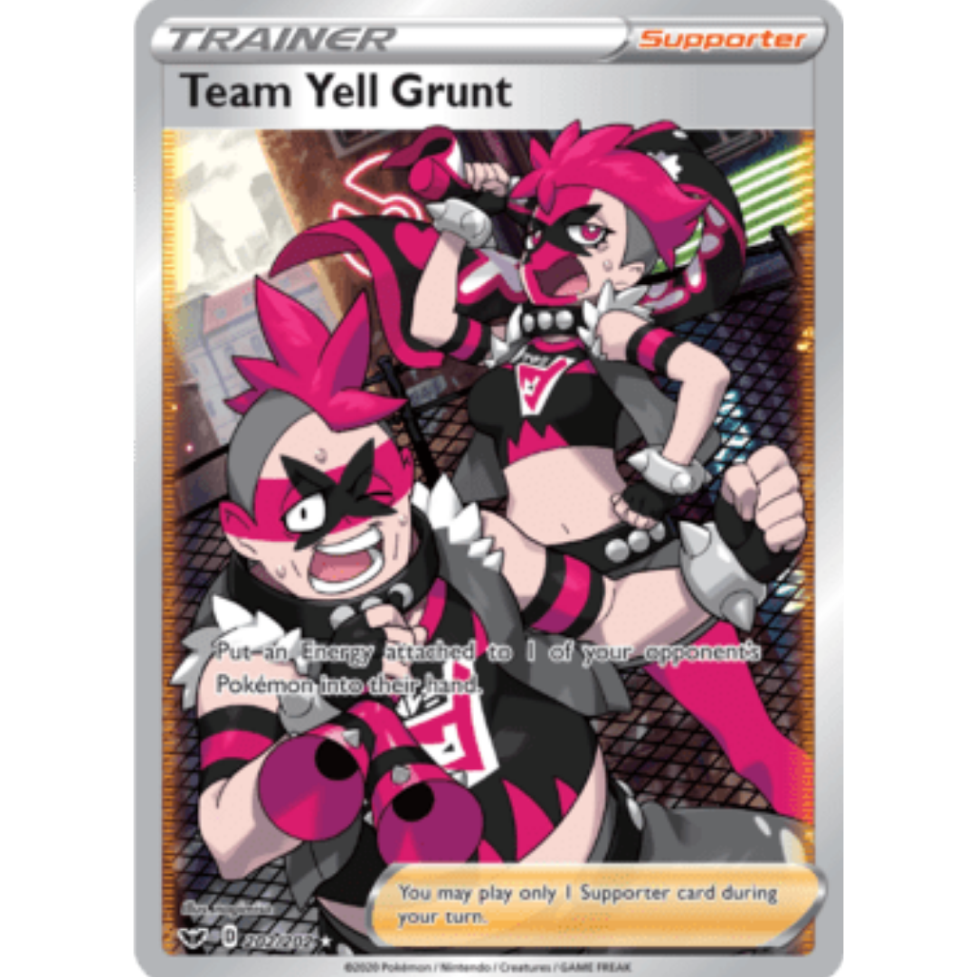 Team Yell Grunt (Full Art) 202 - Holofoil SWSH01 Sword & Shield Base Set - Ultra Rare