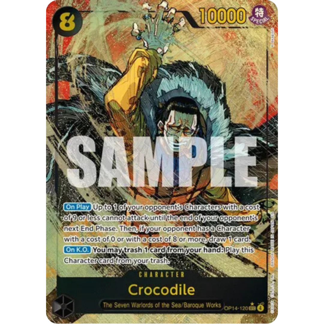 Crocodile - OP14-120 (Alternate Art) (OP14-120) - The Azure Sea's Seven Foil