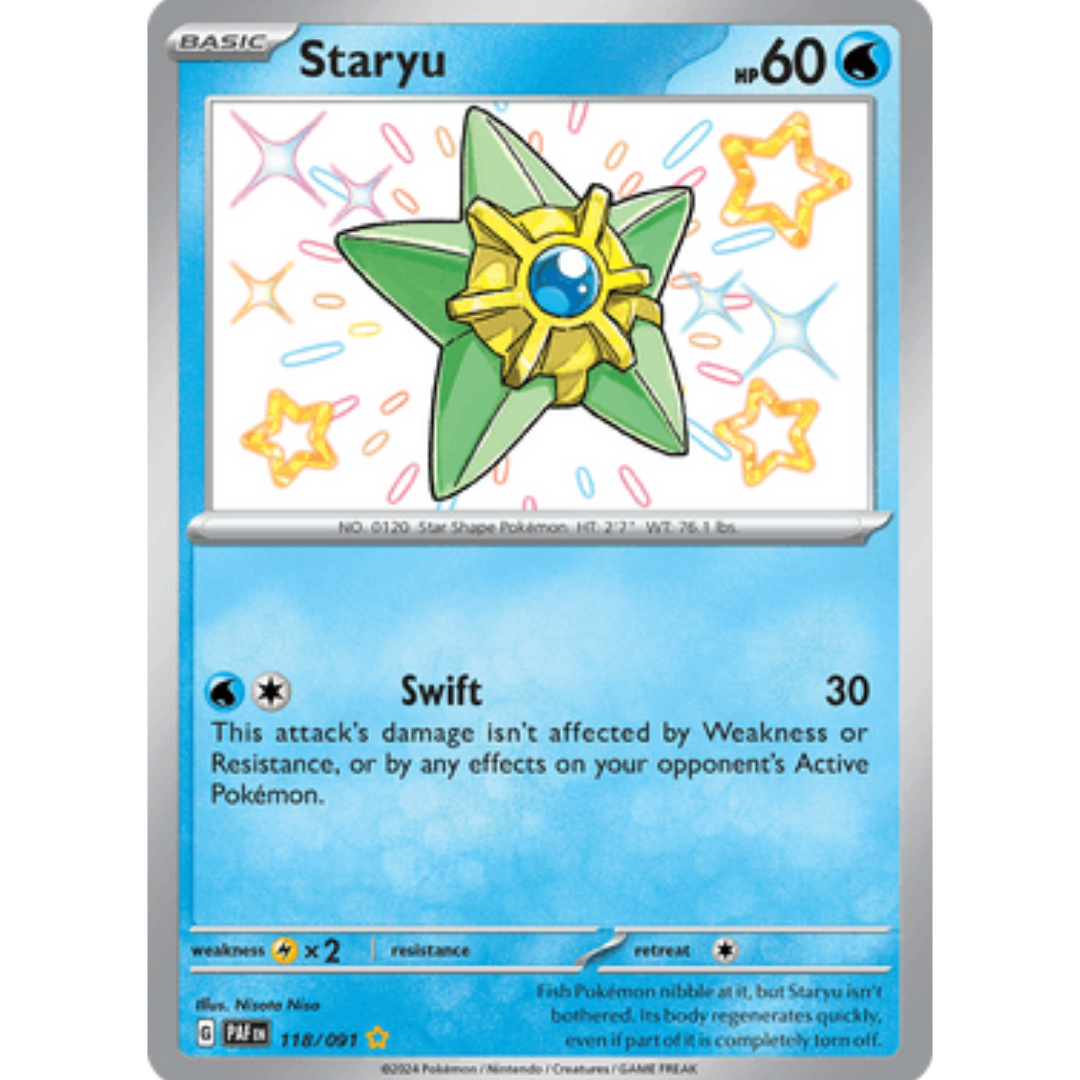 Staryu 118 - Holofoil SV Paldean Fates - Shiny Rare