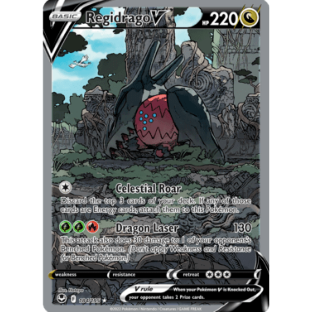 Regidrago V (Alternate Full Art) 184 - Holofoil SWSH12 Silver Tempest - Ultra Rare