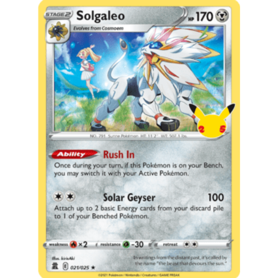 Solgaleo 021 - Holofoil Celebrations - Holo Rare