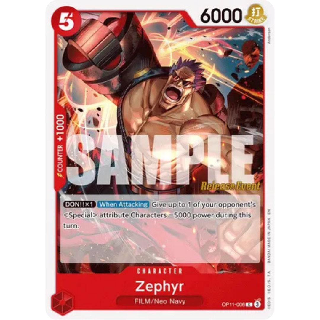 Zephyr (OP11-006) - A Fist of Divine Speed Release Event Cards