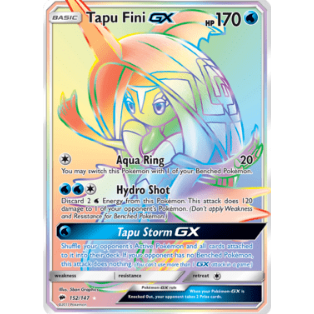 Tapu Fini GX (Secret) - Holofoil SM Burning Shadows - Secret Rare