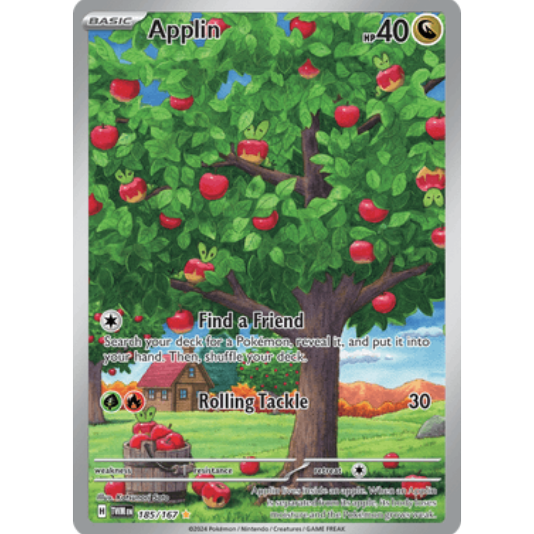 Applin 185/167 - Holofoil SV06 Twilight Masquerade - Illustration Rare