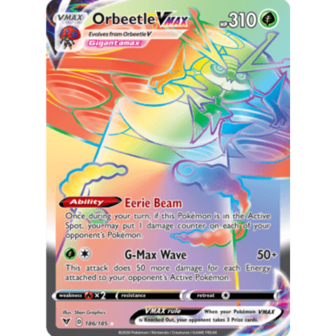 Orbeetle VMAX (Secret) 186 - Holofoil SWSH04 Vivid Voltage - Secret Rare