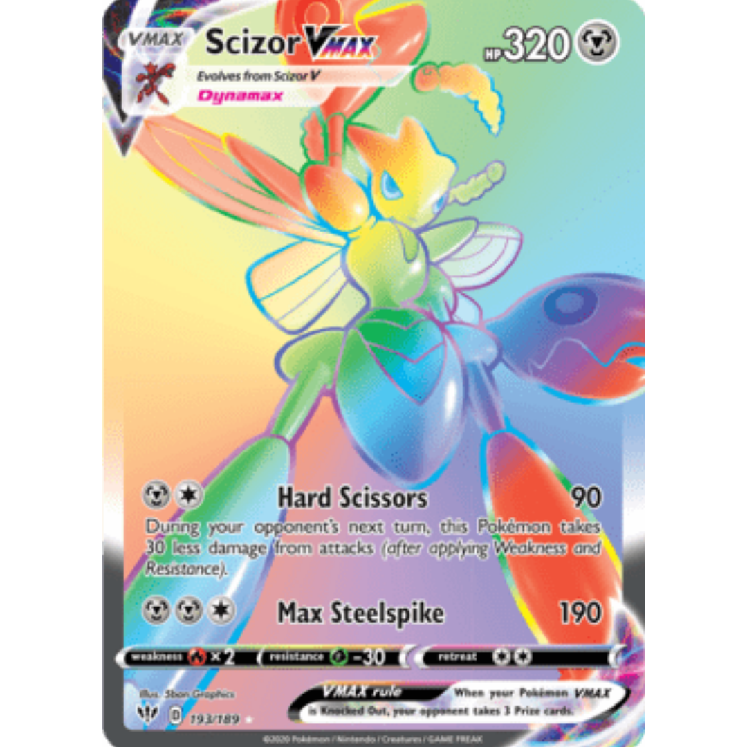 Scizor VMAX (Secret) 193 - Holofoil SWSH03 Darkness Ablaze - Secret Rare
