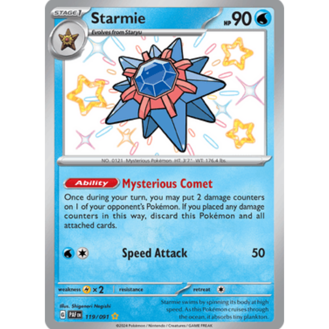 Starmie 119 - Holofoil SV Paldean Fates - Shiny Rare