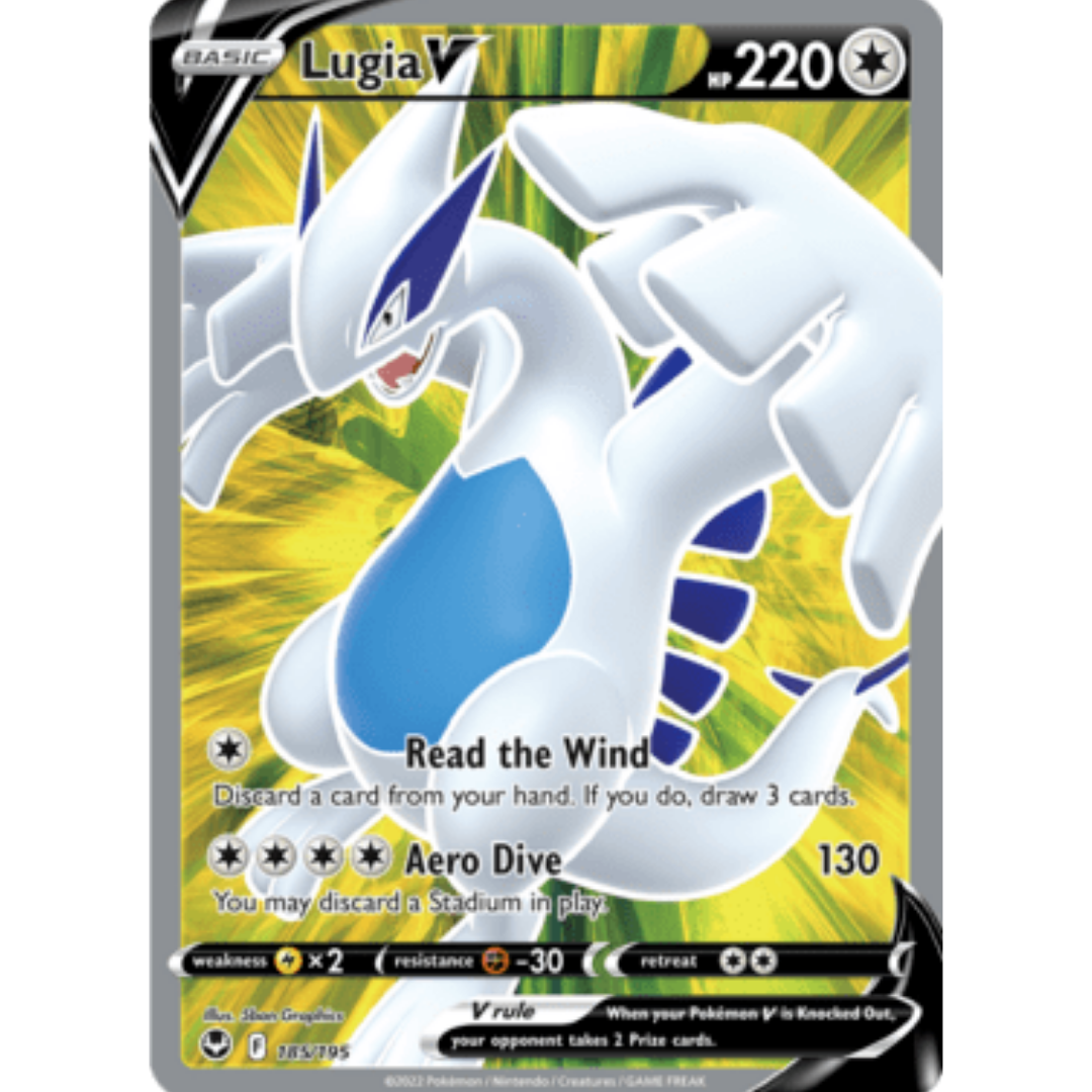 Lugia V (Full Art) 185 - Holofoil SWSH12 Silver Tempest - Ultra Rare