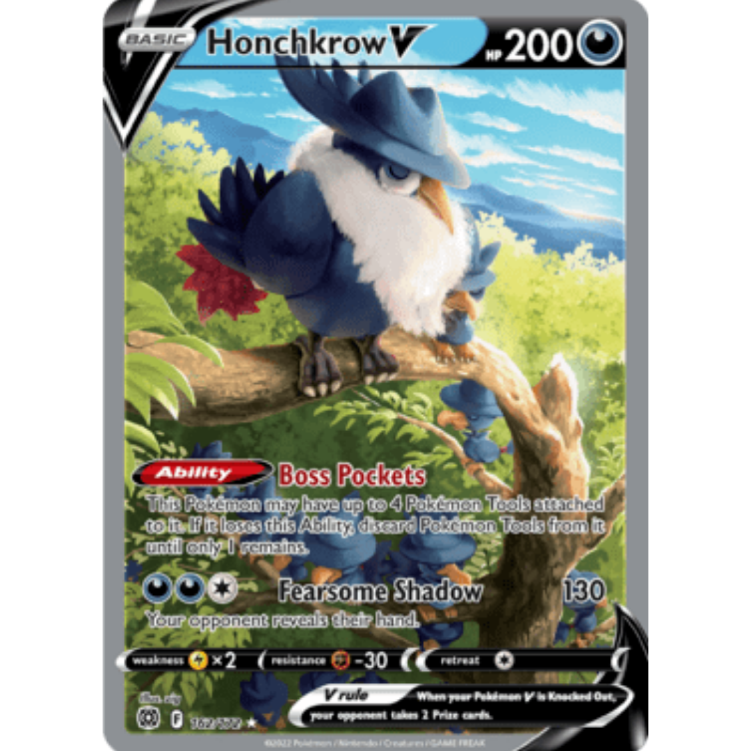 Honchkrow V (Alternate Full Art) 162 - Holofoil SWSH09 Brilliant Stars - Ultra Rare