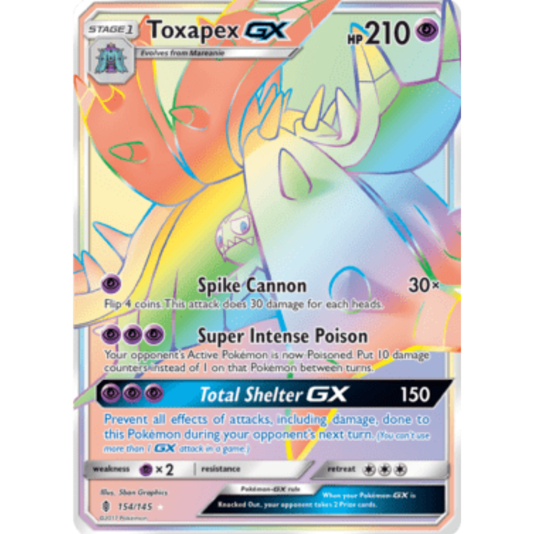 Toxapex GX (Secret) - Holofoil SM Guardians Rising - Secret Rare