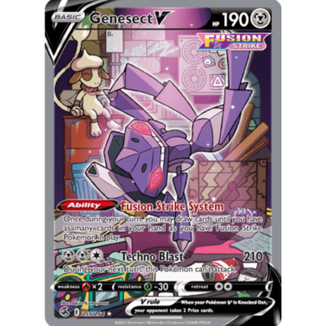 Genesect V (Alternate Full Art) 255 - Holofoil SWSH08 Fusion Strike - Ultra Rare