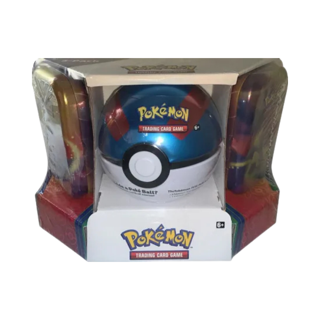 Pokemon - Poke Ball Tin + 2 Kanto Power Mini Tins - Great Ball