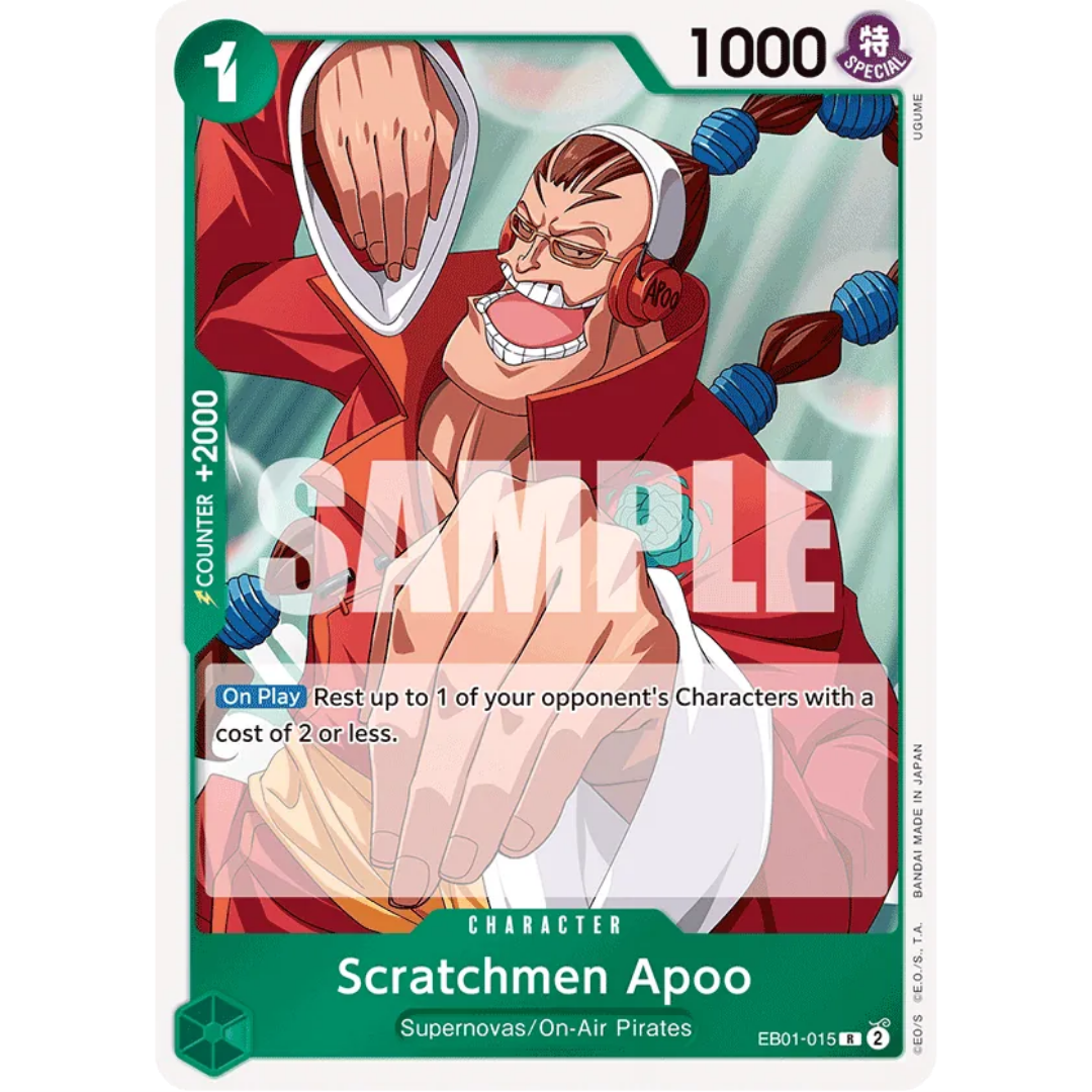Scratchmen Apoo (Reprint) (EB01-015) - Starter Deck 24: GREEN Jewelry Bonney