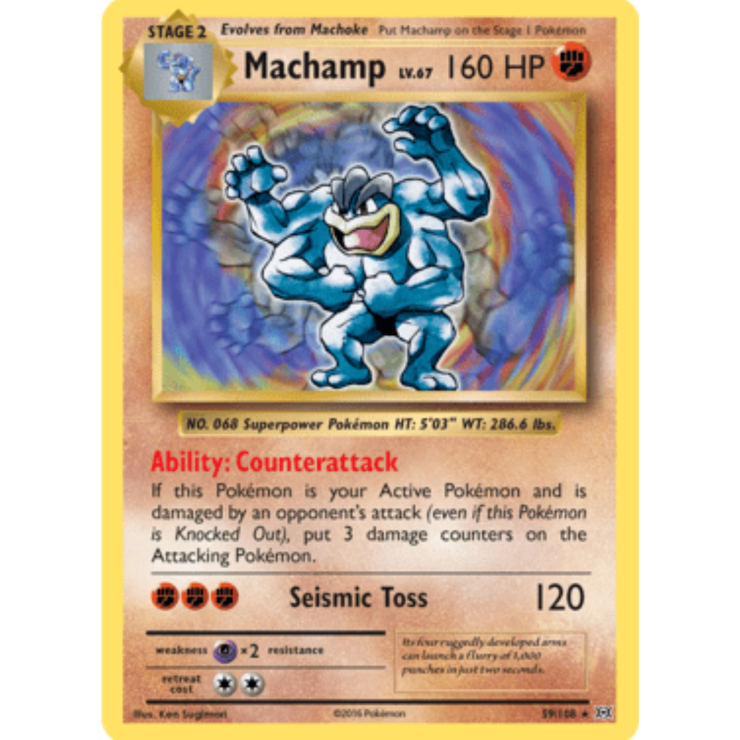 Machamp 059/108 - Reverse Holofoil XY Evolutions - Holo Rare