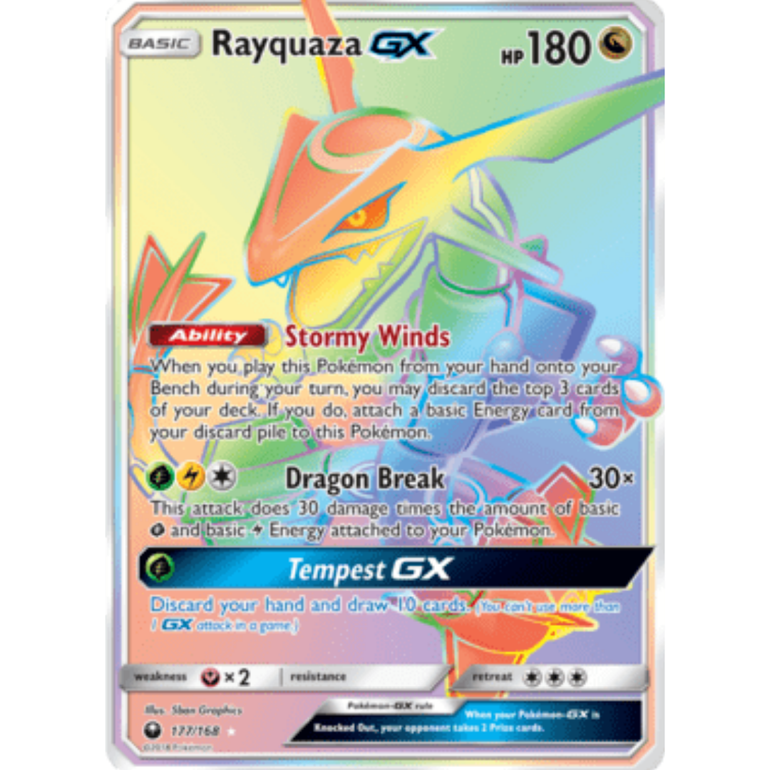 Rayquaza GX (Secret) - Holofoil SM Celestial Storm - Secret Rare