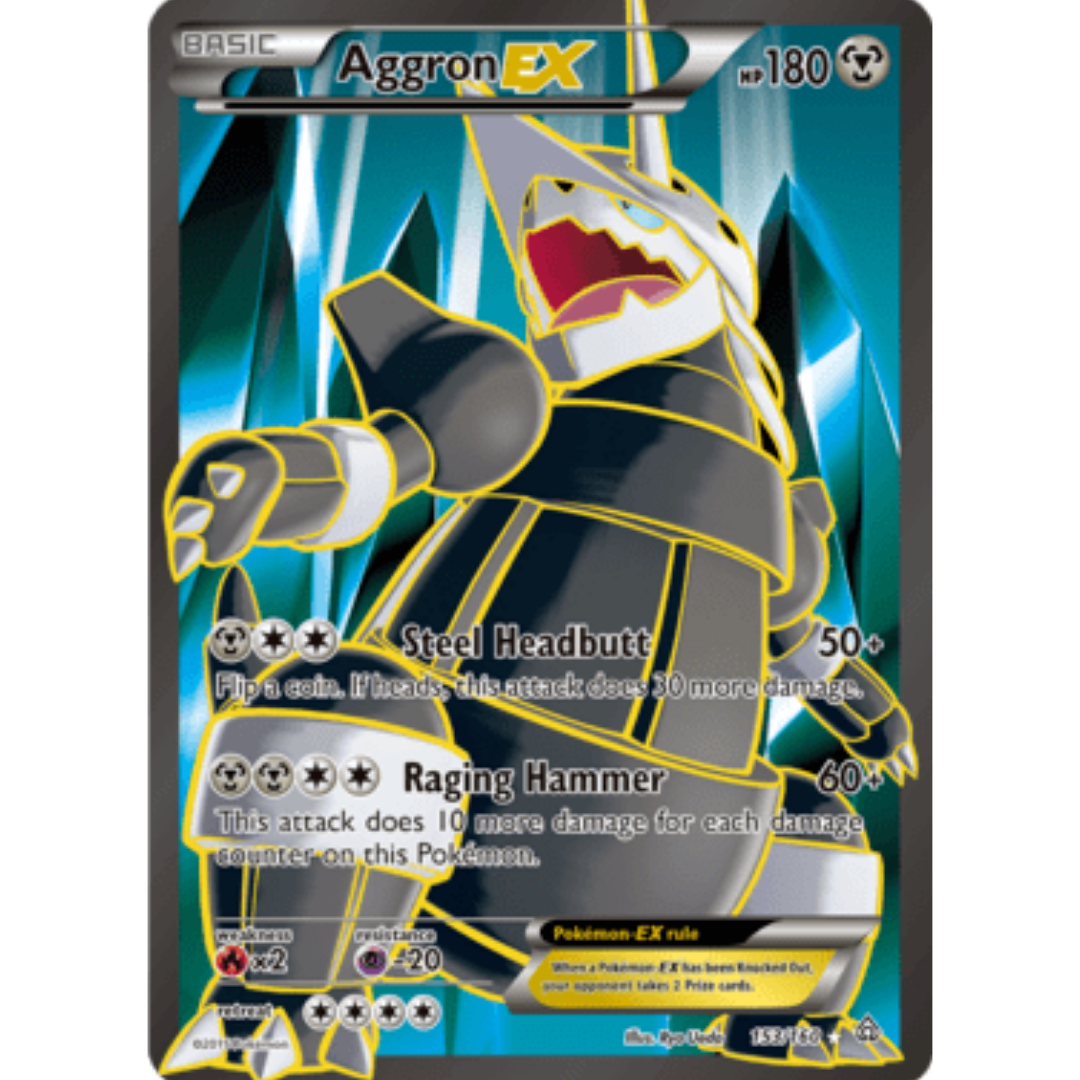 Aggron EX (153 Full Art) - Holofoil XY Primal Clash - Ultra Rare