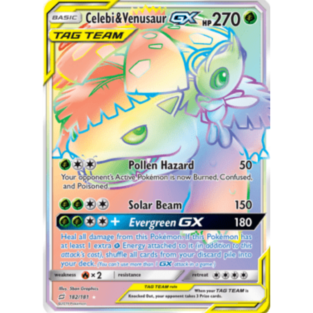 Celebi & Venusaur GX (Secret) - Holofoil SM Team Up - Secret Rare