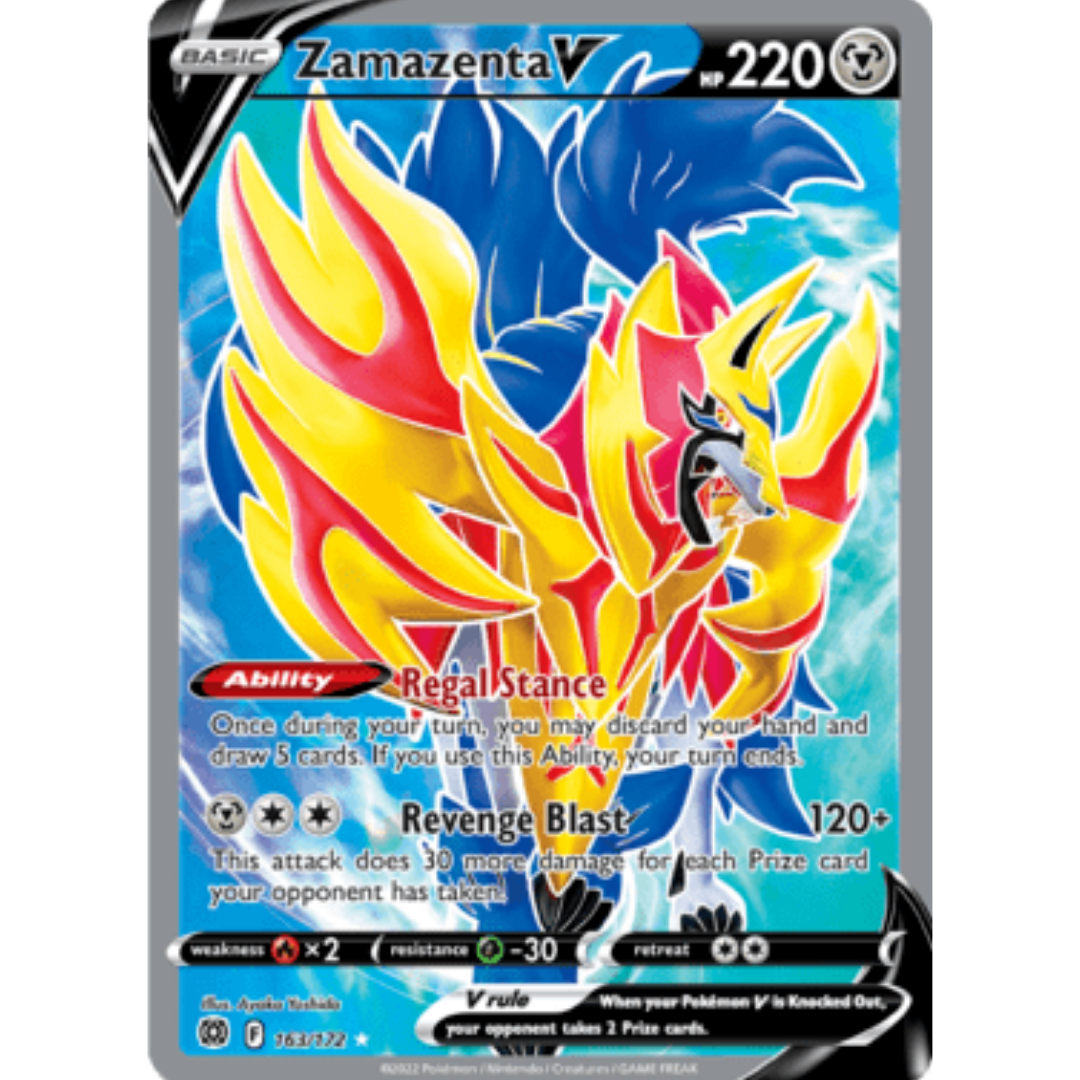 Zamazenta V (Full Art) 163 - Holofoil SWSH09 Brilliant Stars - Ultra Rare