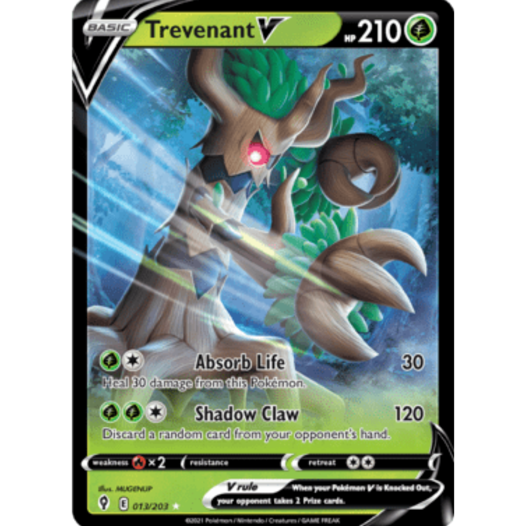 Trevenant V 013 - Holofoil SWSH07 Evolving Skies - Ultra Rare