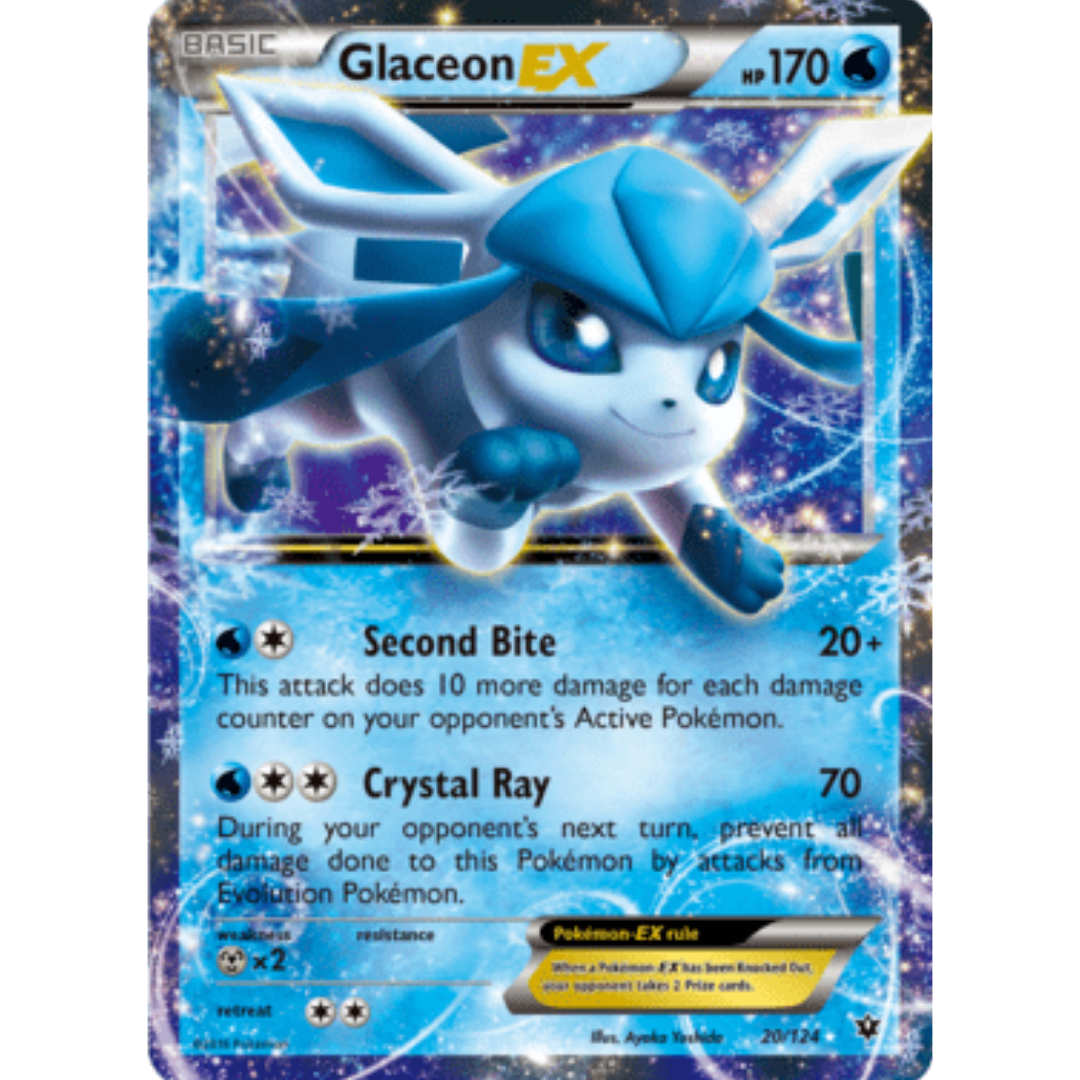 Glaceon EX 020 - Holofoil XY Fates Collide - Ultra Rare