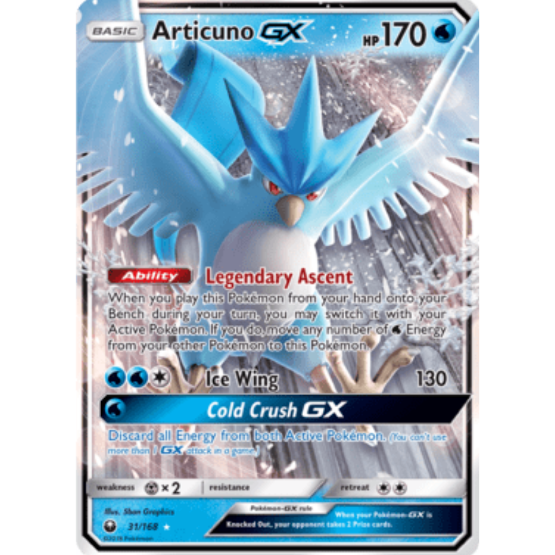 Articuno GX 031 - Holofoil SM Celestial Storm - Ultra Rare