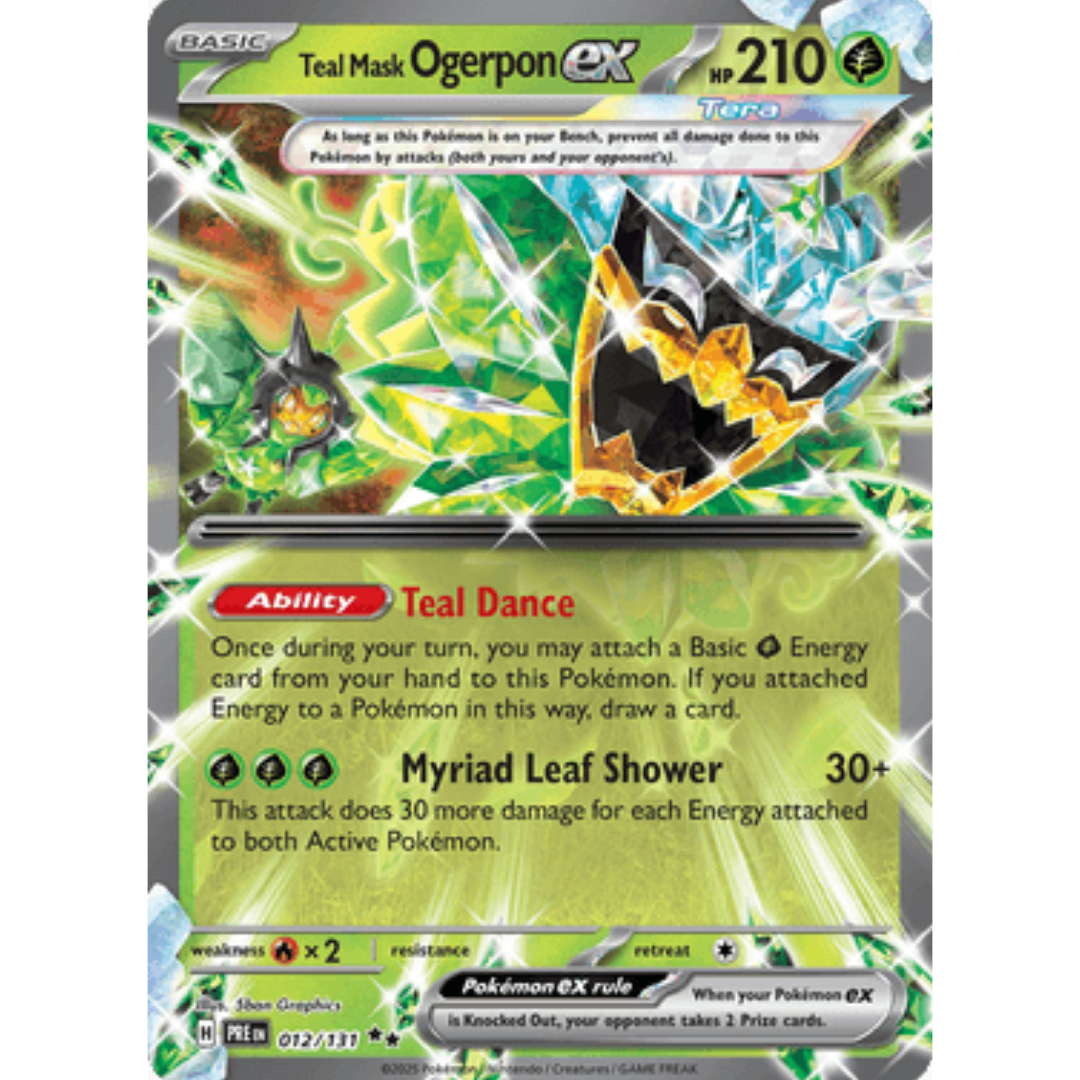 Teal Mask Ogerpon ex 012/131 - Holofoil SV Prismatic Evolutions - Double Rare