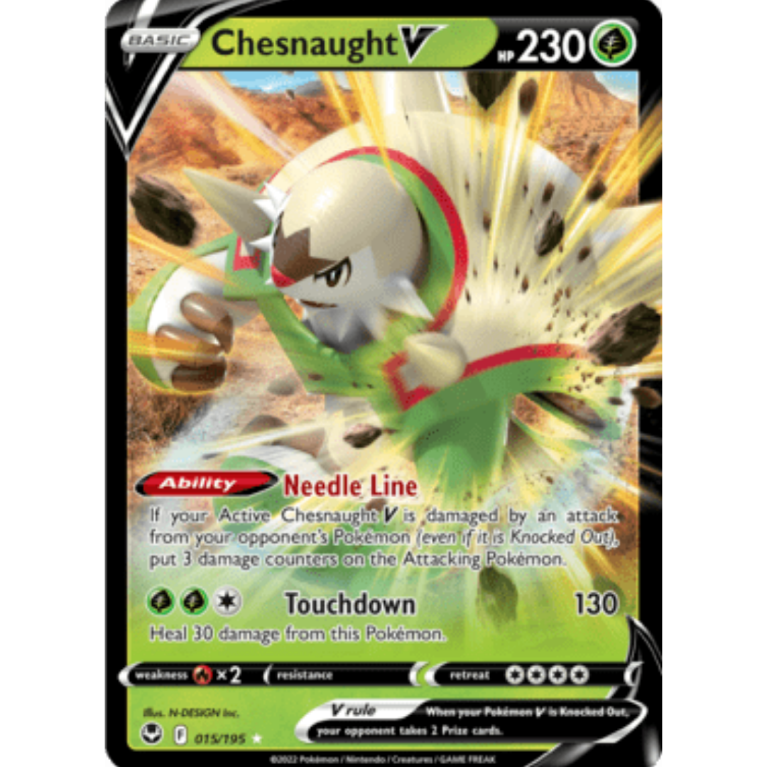 Chesnaught V 015 - Holofoil SWSH12 Silver Tempest - Ultra Rare