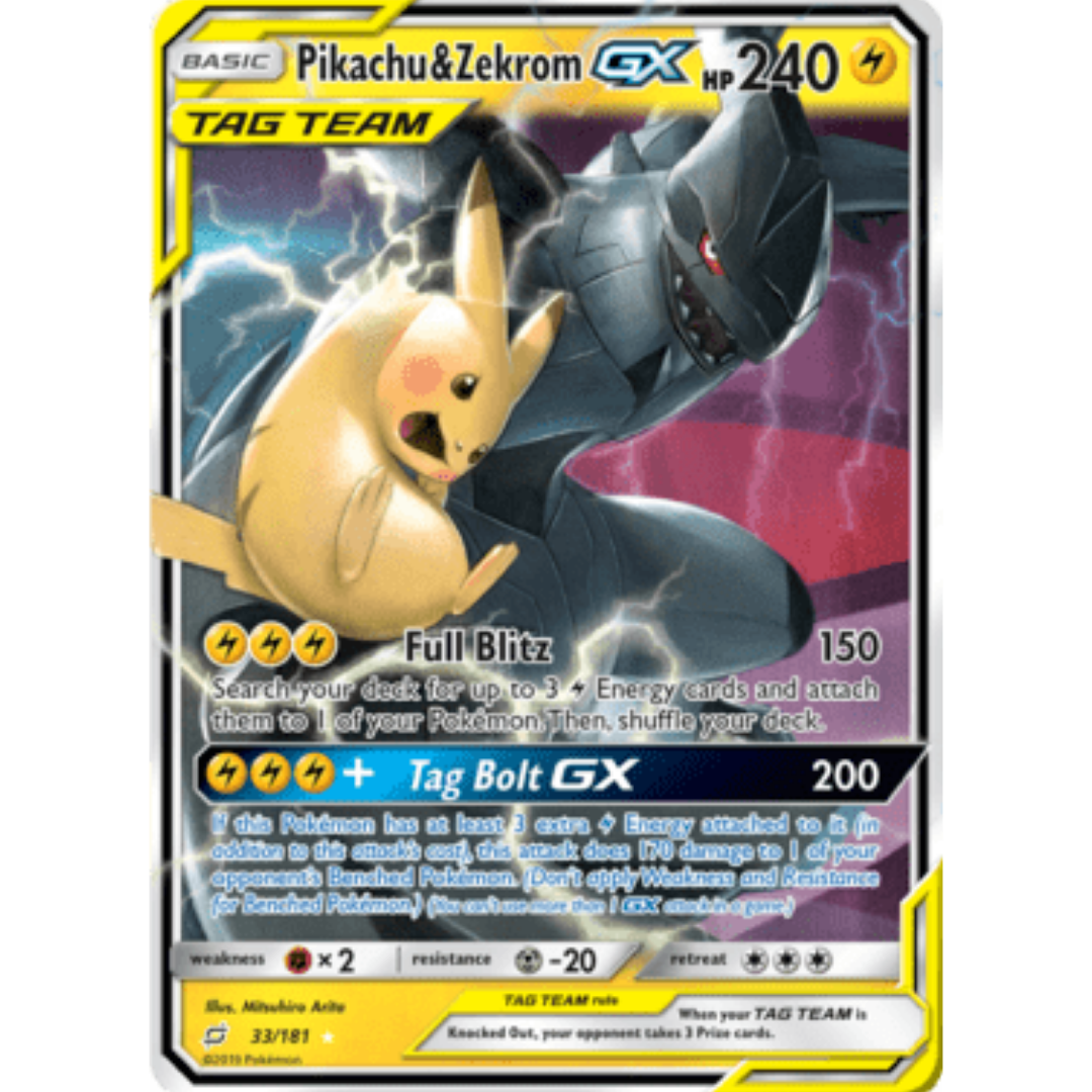 Pikachu & Zekrom GX 033 - Holofoil SM Team Up - Ultra Rare