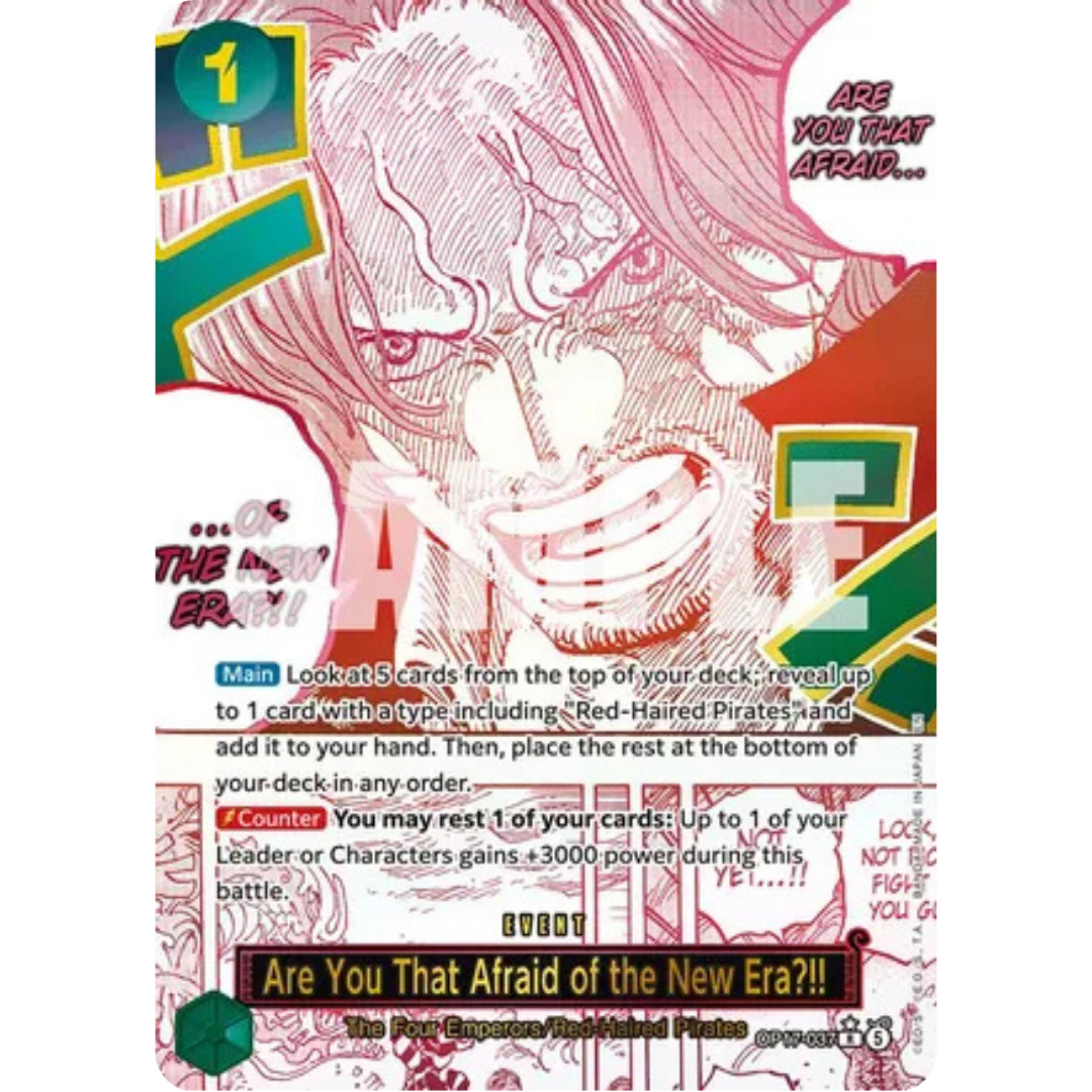 Are You That Afraid of the New Era?! (Alternate Art) (OP17-037) - The World's Strongest Warriors Foil