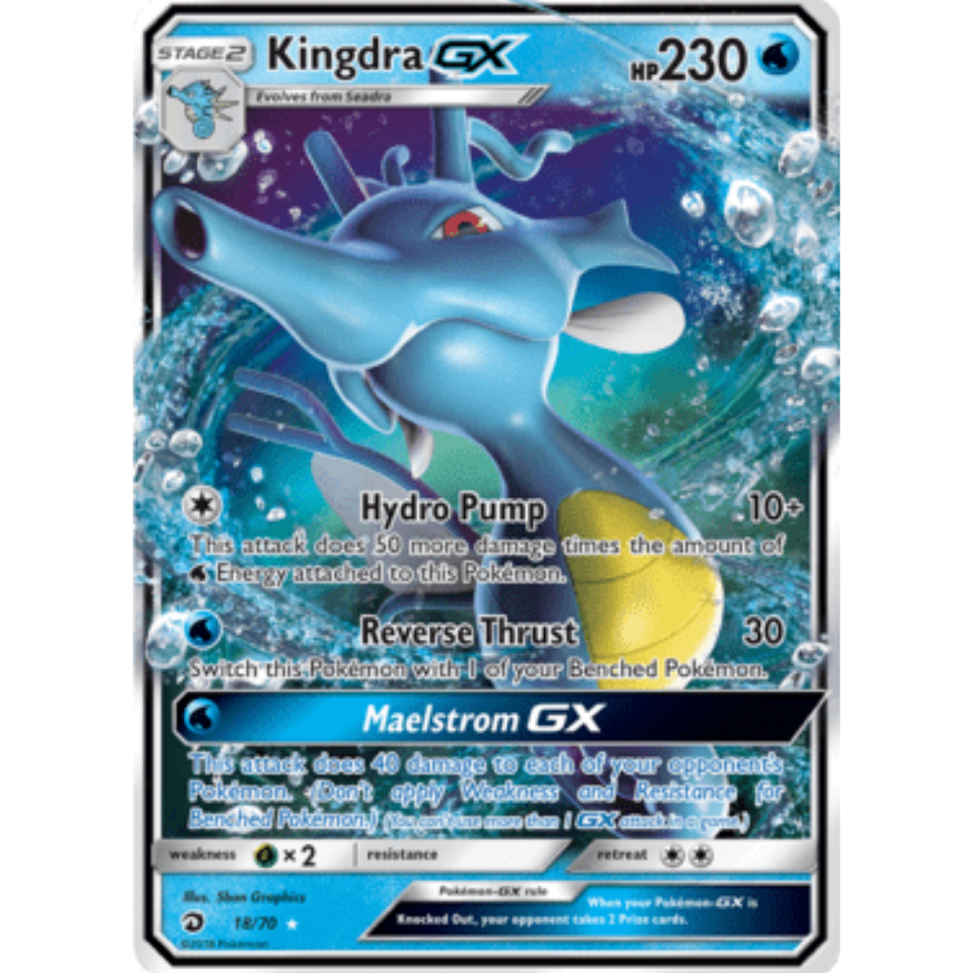 Kingdra GX 018/70 - Holofoil Dragon Majesty - Ultra Rare