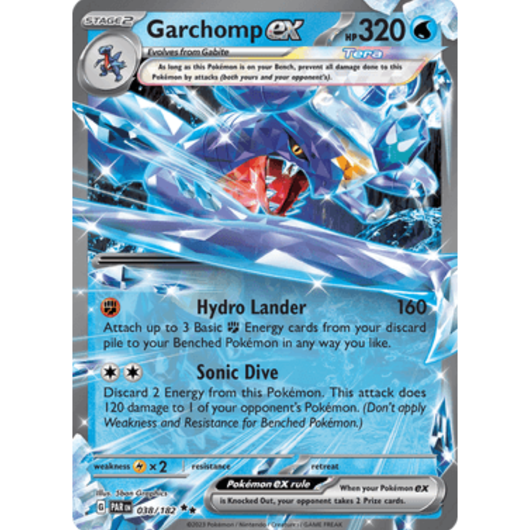 Garchomp ex 038/182 - Holofoil SV04 Paradox Rift - Double Rare