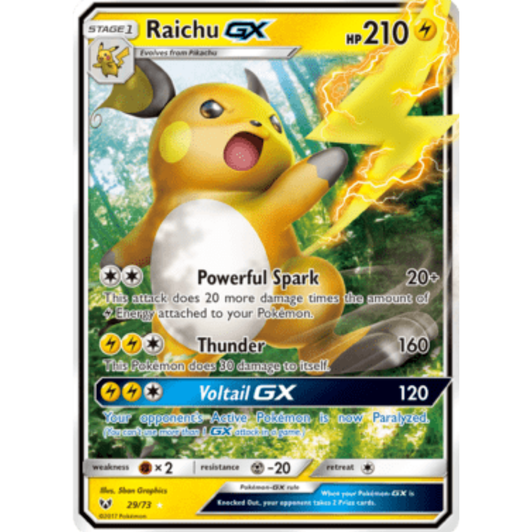 Raichu GX 029 - Holofoil Shining Legends - Ultra Rare