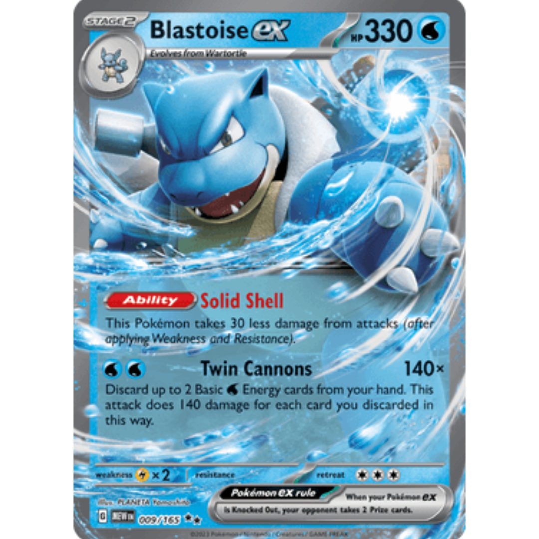 Blastoise ex 009/165 - Holofoil SV Scarlet & Violet 151 - Double Rare